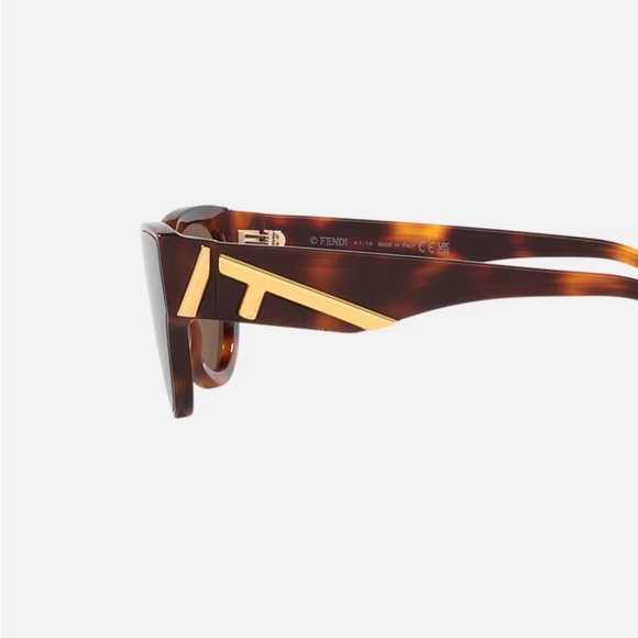 Fendi Brown Sunglasses with Gold Detail